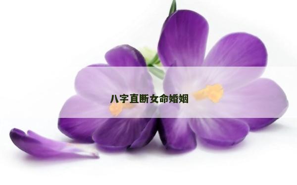 八字直斷女命婚姻