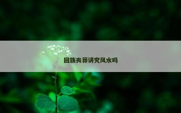 回族喪葬講究風(fēng)水嗎