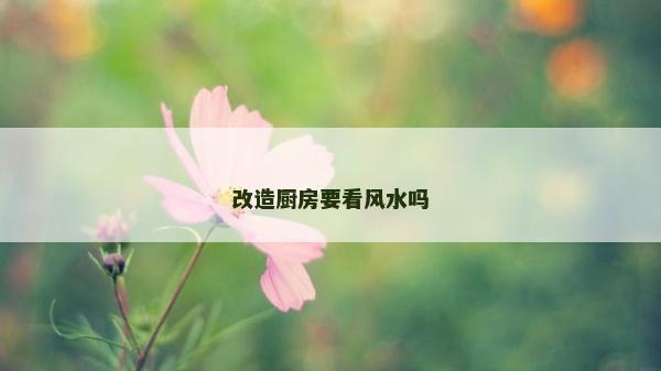 改造廚房要看風水嗎