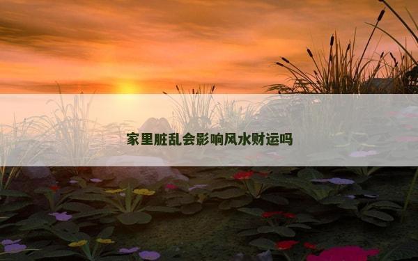 家里臟亂會影響風水財運嗎