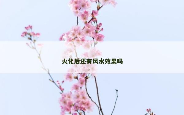 火化后還有風水效果嗎