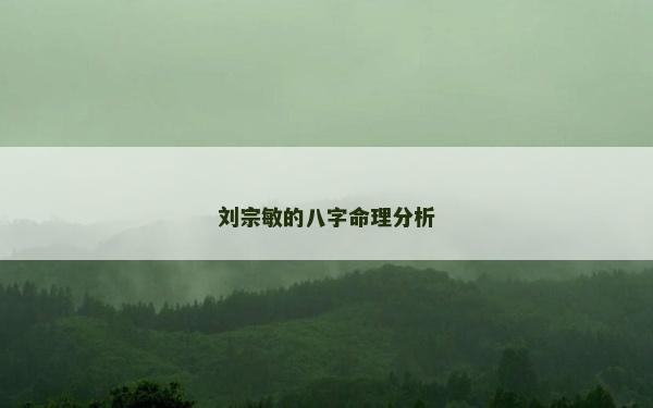 劉宗敏的八字命理分析