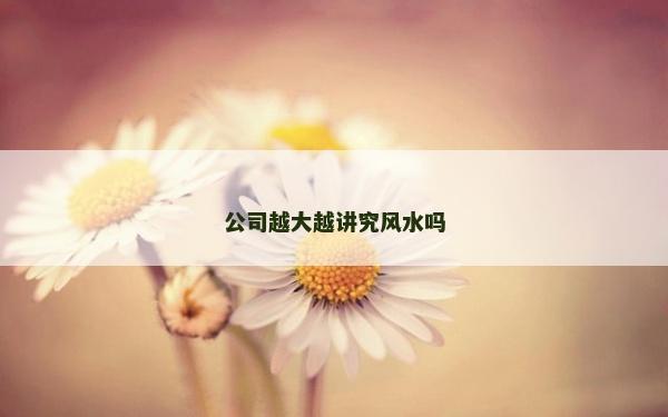 公司越大越講究風(fēng)水嗎