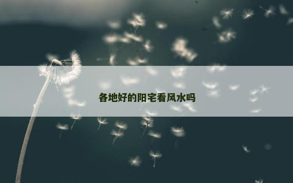 各地好的陽(yáng)宅看風(fēng)水嗎 各地好的陽(yáng)宅看風(fēng)水嗎