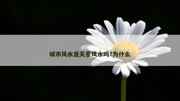城市風水是天星風水嗎?為什么