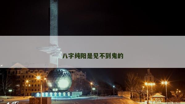 八字純陽是見不到鬼的