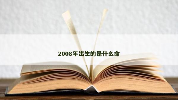 2008年出生的是什么命