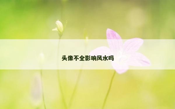 頭像不全影響風水嗎