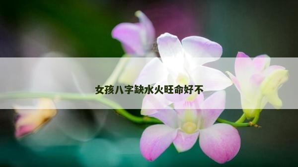 女孩八字缺水火旺命好不