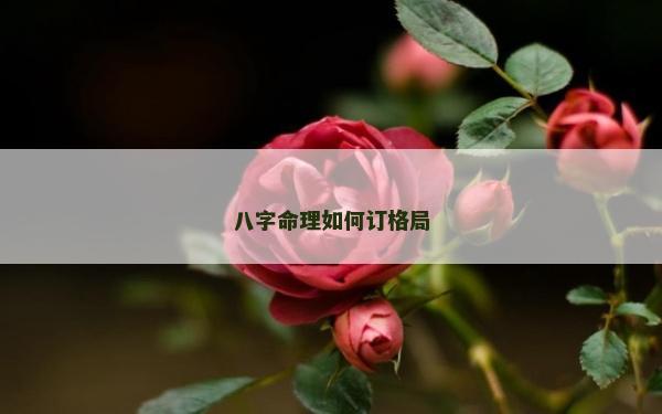 八字命理如何訂格局 八字命理如何訂格局