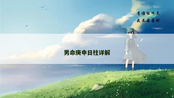 男命庚申日柱詳解
