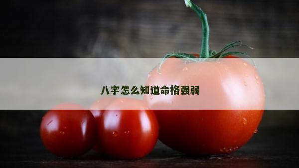 八字怎么知道命格強弱