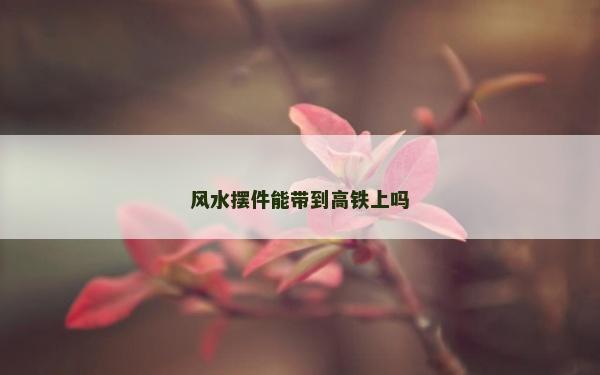 風水擺件能帶到高鐵上嗎