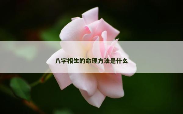 八字相生的命理方法是什么