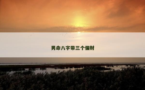 男命八字帶三個偏財