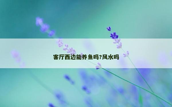 客廳西邊能養(yǎng)魚嗎?風水嗎
