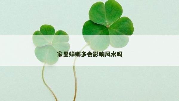 家里蟑螂多會影響風水嗎