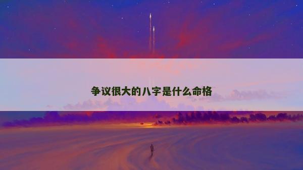 爭議很大的八字是什么命格