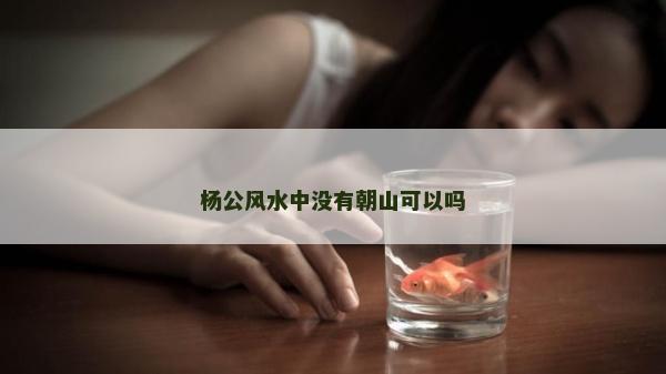 楊公風水中沒有朝山可以嗎