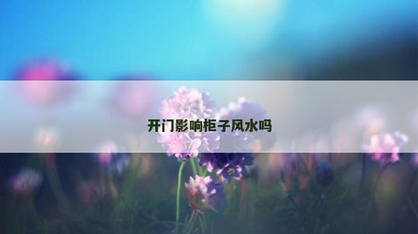 開門影響柜子風水嗎
