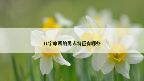 八字命賤的男人特征有哪些