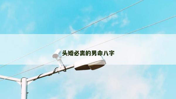 頭婚必離的男命八字