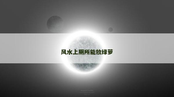 風(fēng)水上廁所能放綠蘿