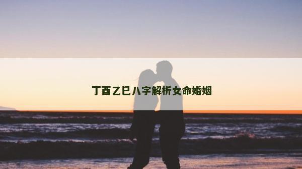 丁酉乙巳八字解析女命婚姻 丁酉乙巳八字解析女命婚姻