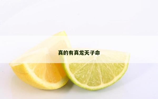 真的有真龍天子命