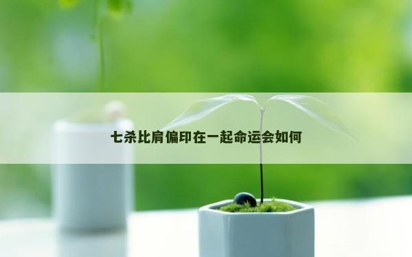 七殺比肩偏印在一起命運(yùn)會(huì)如何