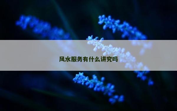 風(fēng)水服務(wù)有什么講究嗎 風(fēng)水服務(wù)有什么講究嗎