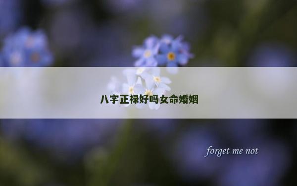 八字正祿好嗎女命婚姻