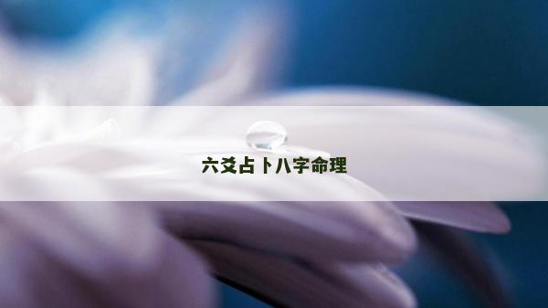 六爻占卜八字命理