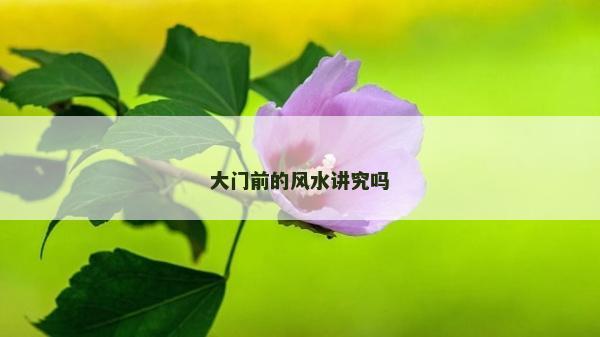 大門前的風水講究嗎