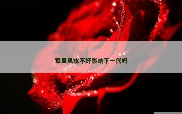 家里風(fēng)水不好影響下一代嗎