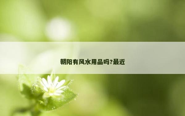 朝陽有風水用品嗎?最近 朝陽有風水用品嗎?最近