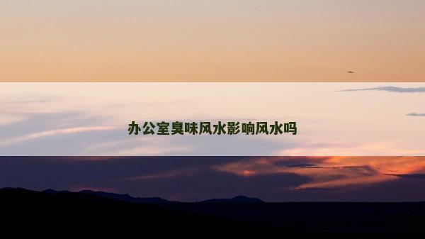 辦公室臭味風水影響風水嗎