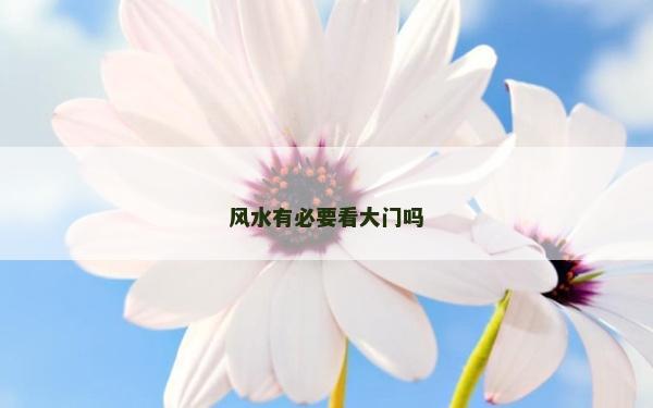 風水有必要看大門嗎