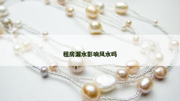 租房漏水影響風水嗎