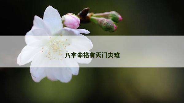 八字命格有滅門災難