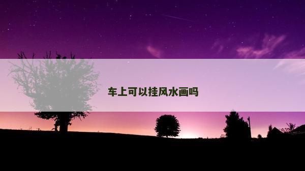 車上可以掛風水畫嗎