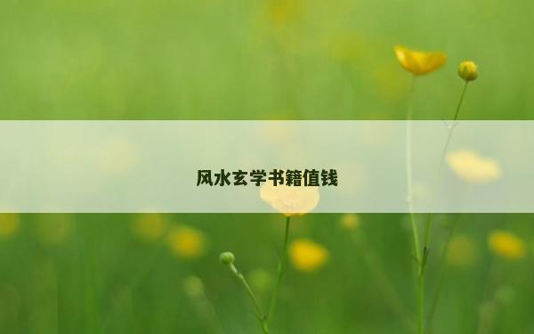 風水玄學書籍值錢