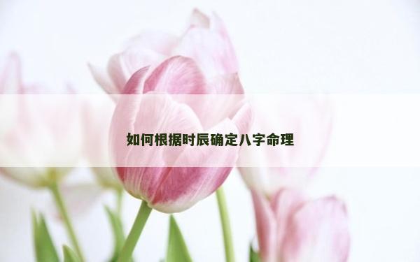如何根據(jù)時(shí)辰確定八字命理